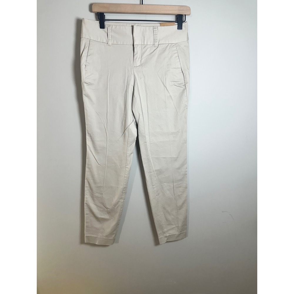 G.H. Bass & Co Womens Amelia Pant Sandstone Khaki Slim Ankle Chino Size 2 NWT